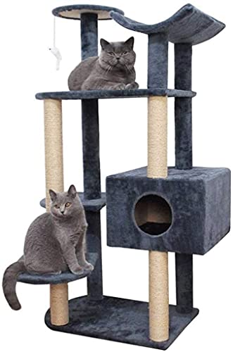 Kletterbaum Katzenkratzbaum KatzenbaumActivity Center Tower Standmöbel mit Kratzbäumen geeignet für Katzen und Haustiere LSDRALOBOOE 713 von LSDRALOBOOE