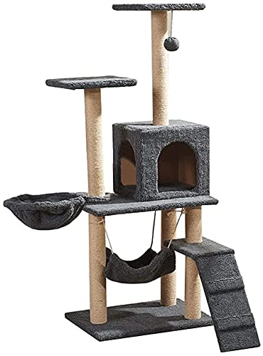 Kletterbaum Katzenkratzbaum KatzenbaumKatzen-Kletterturm-Spielzeug Stabile Katzen-Kratzpfosten-Funktion mit Katzenhaus für Indoor- / Outdoor-Katzenaktivität LSDRALOBOOE 713 von LSDRALOBOOE