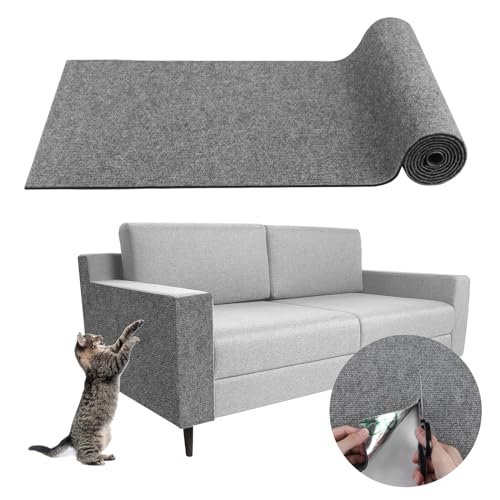 Kratzmatte Katze selbstklebend Kratzteppich Katze Wand Kratzbretter Katze Wand Kratzschutz Sofa Katze Kratzschutz Wand Kratzmatte für Katzen Kratzwand Katzenkratzbretter DIY (Hellgrau, 40×400cm) von LSGCQ