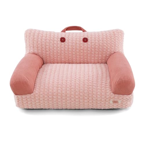 Bequemes Haustierbett aus Cord, 60 x 35 x 30 cm, bequemes Hundesofa für Katzen und Hunde, abnehmbares erhöhtes Bett für alle Jahreszeiten Bequemes Haustierbett aus Cord, 60 x 35 x 30 cm, bequemes Hundesofa für Katzen und Hunde, abnehmbares erhöhtes Bett für alle Jahreszeiten von LSHTAR