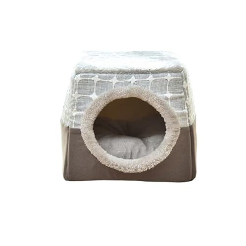 Geschlossene Hundehütte für kleine und mittelgroße Hunde und Katzen, weich und warm für alle Jahreszeiten mit rutschfester Unterseite Geschlossene Hundehütte für kleine und mittelgroße Hunde und Katzen, weich und warm für alle Jahreszeiten mit rutschfester Unterseite von LSHTAR