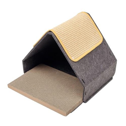 LSHTAR Kratzbretthaus für Katzen | Kratzunterlage und Katzenbett aus natürlichem Sisal, gemütliche Versteckhöhle für Katzen | Langlebig zum Ausruhen und Spielen LSHTAR Kratzbretthaus für Katzen | Kratzunterlage und Katzenbett aus natürlichem Sisal, gemütliche Versteckhöhle für Katzen | Langlebig zum Ausruhen und Spielen von LSHTAR