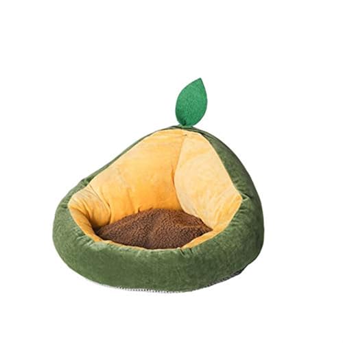 LSHTAR Süßes Haustierbett in Avocadoform für Katzen und kleine Hunde – Warmer Schlafsack mit abnehmbarem Deckel – Bequeme Memory-Schaum-Unterseite LSHTAR Süßes Haustierbett in Avocadoform für Katzen und kleine Hunde – Warmer Schlafsack mit abnehmbarem Deckel – Bequeme Memory-Schaum-Unterseite von LSHTAR