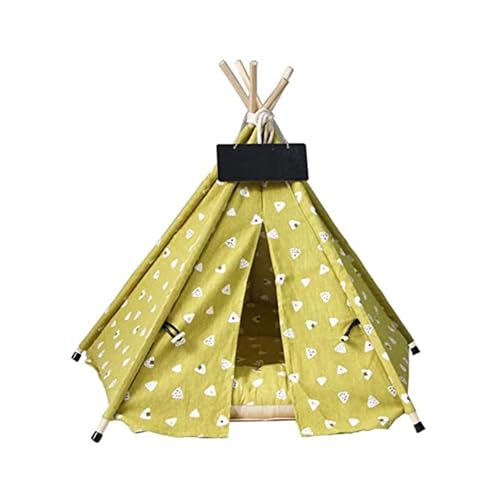 Tipi-Bett mit dickem Kissen, tragbares Zelt für mittlere und kleine Hunde und Katzen, bequemes Haustierhaus Tipi-Bett mit dickem Kissen, tragbares Zelt für mittlere und kleine Hunde und Katzen, bequemes Haustierhaus von LSHTAR