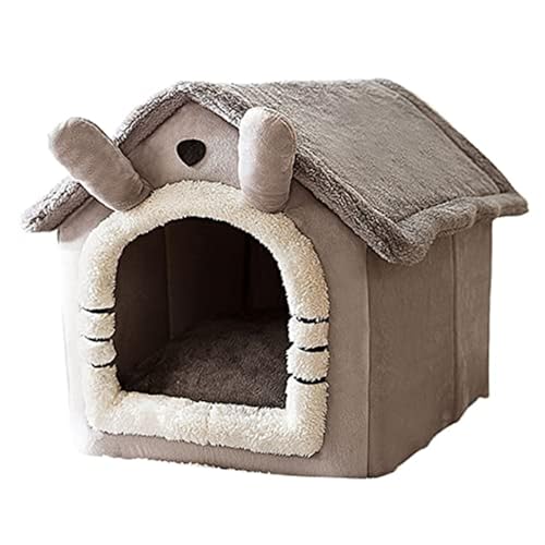 Weiches Hundebett für den Innenbereich, warmes geschlossenes Zelt für kleine Hunde, abnehmbar und waschbar, mit rutschfester Unterseite für den Winter Weiches Hundebett für den Innenbereich, warmes geschlossenes Zelt für kleine Hunde, abnehmbar und waschbar, mit rutschfester Unterseite für den Winter von LSHTAR