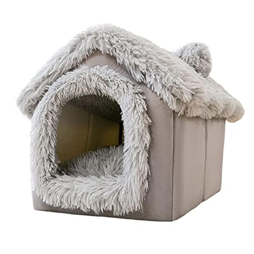 Weiches Hundehaus für den Innenbereich, warmes geschlossenes Zelt für kleine Hunde, abnehmbares und waschbares Haustierbett mit rutschfester Unterseite für den Winter Weiches Hundehaus für den Innenbereich, warmes geschlossenes Zelt für kleine Hunde, abnehmbares und waschbares Haustierbett mit rutschfester Unterseite für den Winter von LSHTAR