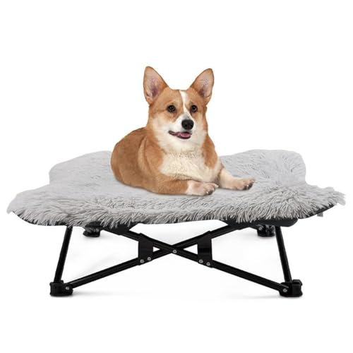 Weiches Plüsch-erhöhtes Hundebett, faltbares Haustierbett für Katzen und Welpen, rutschfestes Design für sicheres Spielen und Schlafen Weiches Plüsch-erhöhtes Hundebett, faltbares Haustierbett für Katzen und Welpen, rutschfestes Design für sicheres Spielen und Schlafen von LSHTAR
