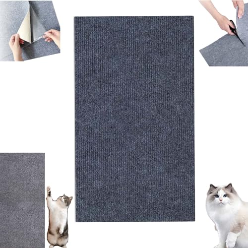 DIY Climbing Cat Scratcher, Selbstklebende Kratzmatte, Kratzmatte Selbstklebend, Kratzmatte Für Katzen, Kratzteppich Selbstklebend, Klebe Kratzmatte Katze (30 * 200cm,Dark Gray) von LSNTUU