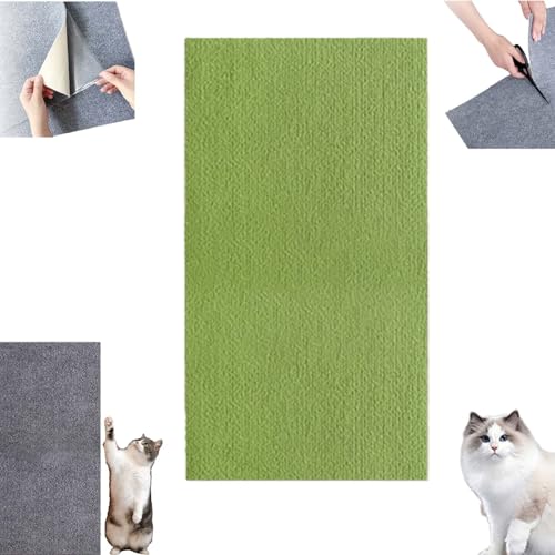 DIY Climbing Cat Scratcher, Selbstklebende Kratzmatte, Kratzmatte Selbstklebend, Kratzmatte Für Katzen, Kratzteppich Selbstklebend, Klebe Kratzmatte Katze (30 * 200cm,Fruit Green) von LSNTUU