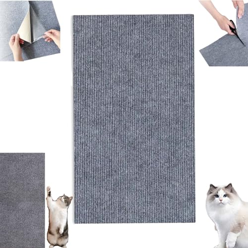 DIY Climbing Cat Scratcher, Selbstklebende Kratzmatte, Kratzmatte Selbstklebend, Kratzmatte Für Katzen, Kratzteppich Selbstklebend, Klebe Kratzmatte Katze (30 * 200cm,Light Gray) von LSNTUU