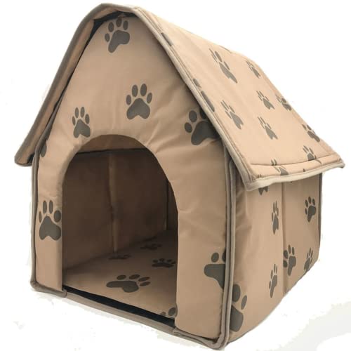 LSOAARRT 47 * 49 * 49CM Tragbares Haustier-Hundehaus, faltbares Hunde-Katzenbett-Haus für kleine Hundewelpen von LSOAARRT