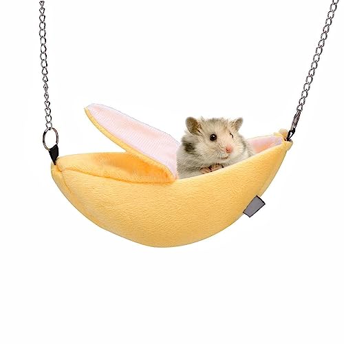 LSRVNM Banane Hamster Bett, Hamster Haus, Hamster Zubehör, Hamster Hängematte, Ratten Zubehör, Hängematte Kleintier Bett Haus, für Zuckergleiter, Eichhörnchen, Hamster, Ratte von LSRVNM