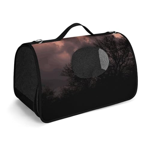 Haustier-Handtasche, Vollmond-Druck, tragbar, für den Außenbereich, Katzentasche, Geldbörse, kleine Hundetrage für Reisen/Auto/Outdoor Haustier-Handtasche, Vollmond-Druck, tragbar, für den Außenbereich, Katzentasche, Geldbörse, kleine Hundetrage für Reisen/Auto/Outdoor von LSWQK