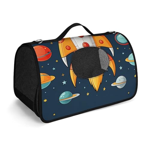 Haustier-Handtasche Rakete Clipart Weltraumschiff, bedruckt, tragbar, für den Außenbereich, Katzentasche, Geldbörse, kleine Hundetrage für Reisen/Auto/Outdoor Haustier-Handtasche Rakete Clipart Weltraumschiff, bedruckt, tragbar, für den Außenbereich, Katzentasche, Geldbörse, kleine Hundetrage für Reisen/Auto/Outdoor von LSWQK