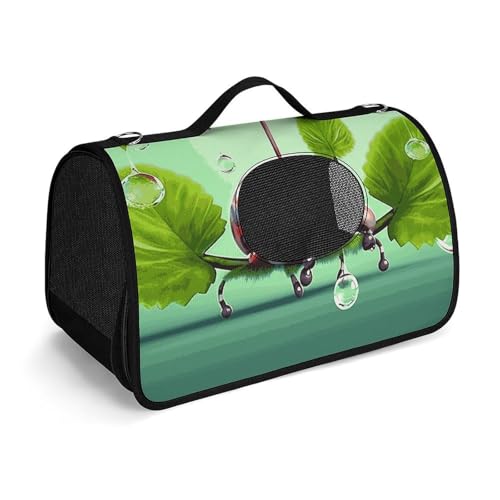 Haustierhandtasche Marienkäfer mit Regenschirmen, bedruckt, tragbar, für den Außenbereich, Katzentasche, Geldbörse, kleine Hundetrage für Reisen/Auto/Outdoor Haustierhandtasche Marienkäfer mit Regenschirmen, bedruckt, tragbar, für den Außenbereich, Katzentasche, Geldbörse, kleine Hundetrage für Reisen/Auto/Outdoor von LSWQK