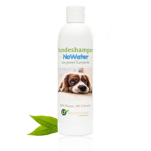Hundeshampoo NoWater | Bio | sanfte Pflege ohne Ausspülen, Chemie & Seife | für wasserscheue und empfindliche Hunde | mit Lavaerde 250 ml von LT-Naturprodukte