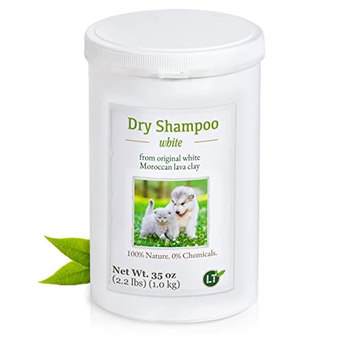 Trockenshampoo für Hunde und Katzen WHITE | speziell für weißes Fell / Kurzhaar | mit weißer marokkanischer Lavaerde | zur chemiefreien Fellpflege | 1 kg Trockenshampoo für Hunde und Katzen WHITE | speziell für weißes Fell / Kurzhaar | mit weißer marokkanischer Lavaerde | zur chemiefreien Fellpflege | 1 kg von LT-Naturprodukte