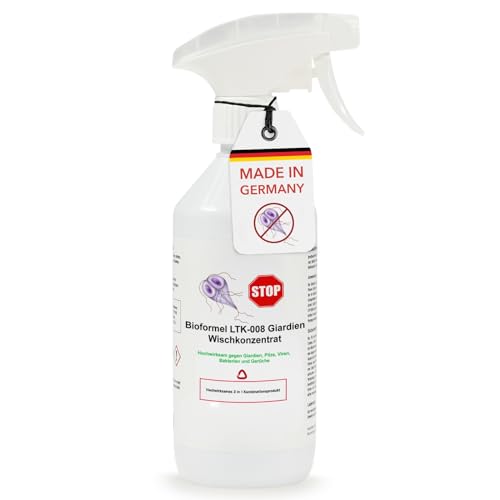 LTK-008 BIODELTA Giardien Spray 0,5L Wischkonzentrat für Hund, Katze & co - Haustier Hygiene Spray - Giardien Desinfektionsmittel gegen Viren Bakterien & Pilze - effektiver Geruchsentferner von LTK-008