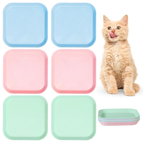 6 bunte süße Futternäpfe für Katzen, Nassfutter, breiter und flacher Futternapf, lindert Bartmüdigkeit, geeignet für Kätzchen, kurzbeinige Katzen und flache Katzen 6 bunte süße Futternäpfe für Katzen, Nassfutter, breiter und flacher Futternapf, lindert Bartmüdigkeit, geeignet für Kätzchen, kurzbeinige Katzen und flache Katzen von LTMMC