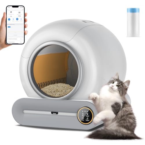 Katzentoilette Selbstreinigende Katzenklo Elektrische 68L, Automatisch Selbstreinigende Katzentoilette mit Müllsäcken, Niedriger Einstieg/APP Steuerung/Desodorierer/Health Monitor Katzentoilette Selbstreinigende Katzenklo Elektrische 68L, Automatisch Selbstreinigende Katzentoilette mit Müllsäcken, Niedriger Einstieg/APP Steuerung/Desodorierer/Health Monitor von LTPAG