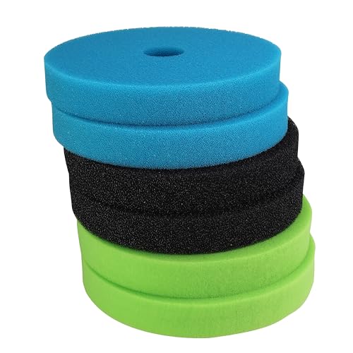 LTWHOME Filterschwamm Passend für Hozelock Bioforce 9000/18000 Filter(2 Gruppen: 2xRauh+2xNeutral+2xFein) von LTWHOME