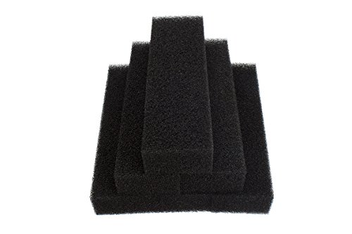 LTWHOME Große quadratische Schaum Aquarium Filter Pad Passt für AEO19070 Zoo Med's 501 External Filter (Packung mit 6) von LTWHOME