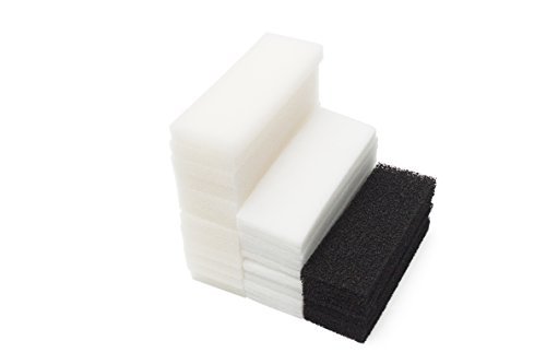LTWHOME Kompatible Schaum Kohlenstoff Polyester Filter Pads Serie Passt für Fluval 4 Plus + Filter(Packung mit 36) von LTWHOME
