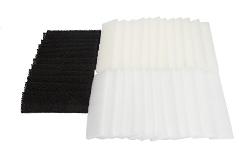 LTWHOME Schaumfilter, Kohlefilter und Polyesterfilter Serie Passend f¨¹r Fluval U3 Filter(Packung mit 36 ) von LTWHOME