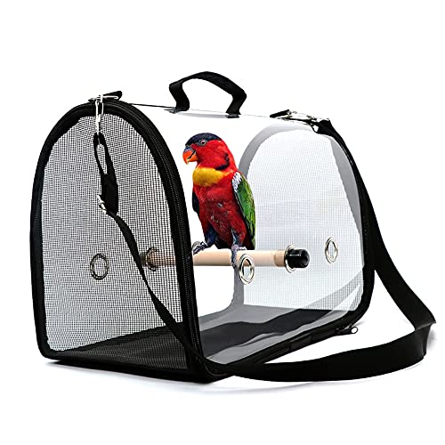 Vogelkäfig Bequeme Vogel Reisetasche Tragbare Haustier Vogel Transparent Leichte Reisen Birdcage Covers for Outdoor-Reisen Finkenkäfig (Color : A) von LUCBEI