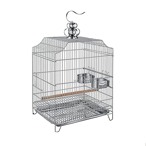 Vogelkäfig Borgerigar Käfig kann Zuchtkasten mit großer Edelstahl-Vogelkäfig-Star bringen, kann das hängende Käfig for kleine Vögel Baden Finkenkäfig von LUCBEI