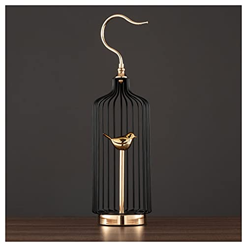 Vogelkäfig Goldener Vogelkäfig Wohnzimmer Dekoration Licht Luxus Kreative Moderne Persönlichkeit Heimstudium, Hotel Design Dekoration Finkenkäfig (Size : L) von LUCBEI