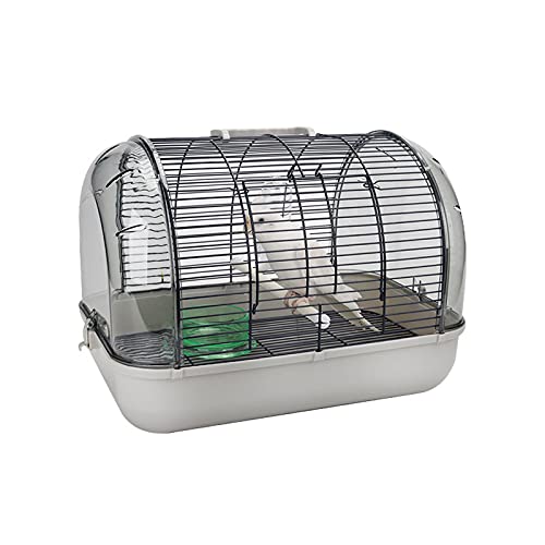 Vogelkäfig Vogel Reisekäfig Tragbare Haustierprodukte Reisekäfig for Vögel und Kleintiere Einfache Reinigung Finkenkäfig (Color : Grigio) von LUCBEI