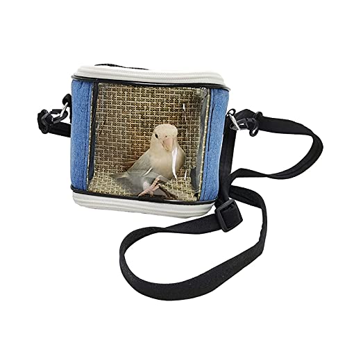 Vogelkäfig Vogel-Reisetasche Tragbare Kleine Tierausgangsausrüstung Transparente Atmungsaktive Ausflugsgut-Tasche Geeignet for alle Arten von kleinen Vögeln Finkenkäfig von LUCBEI