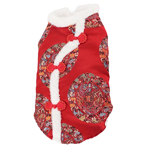 Chinesisches Neujahrsfest-Hundekostüm, Tang-Anzug-Stil, Exquisites Design für Katzen, Kleine und Mittelgroße Hunde (L) von LUCKDANO