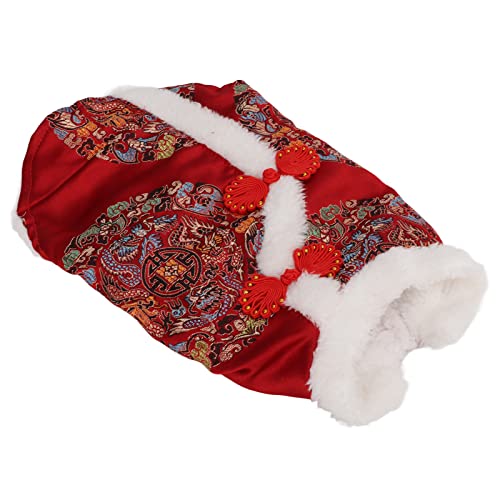 Chinesisches Neujahrsfest-Hundekostüm, Tang-Anzug-Stil, Exquisites Design für Katzen, Kleine und Mittelgroße Hunde (XS) von LUCKDANO