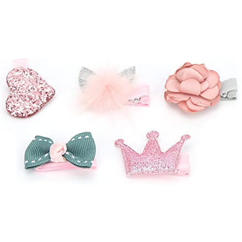 Hundehaarklammern, Hundehaarbögen für Kleine Hunde Mädchen Welpen Bögen Bogen Kronen Haarnadel 5pcs Katzenhaar Haar Bögen Mädchen Welpen Haare Barrettes für Welpenparty Geburtstag Accessoires von LUCKDANO