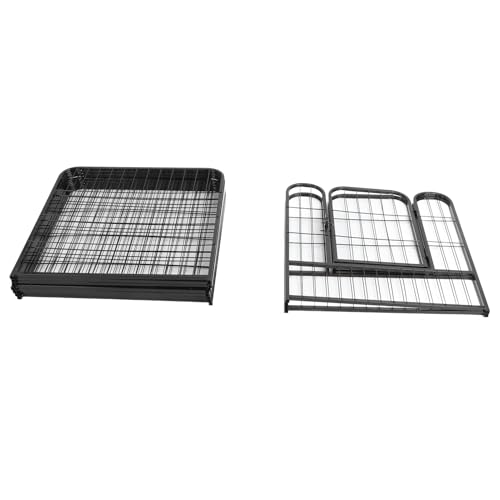 LUCKDANO Hundezaun aus Eisen, Robust und Stabil mit Tordesign, Minimalistischer Welpenlaufstall für Kleine und Mittelgroße Hunde, Platzsparend Im Innen- und Außenbereich LUCKDANO Hundezaun aus Eisen, Robust und Stabil mit Tordesign, Minimalistischer Welpenlaufstall für Kleine und Mittelgroße Hunde, Platzsparend Im Innen- und Außenbereich von LUCKDANO