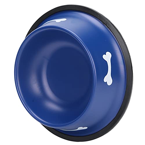 LUCKDANO Edelstahlhundschalen, Metallhundschalen Katzenfutterschale Haustier Fütterungsschale Stapelbare Welpen Geschirr Hundeschalen für Nahrung und Wasser für Innenkatzen Kleine Hunde (Blue) von LUCKDANO