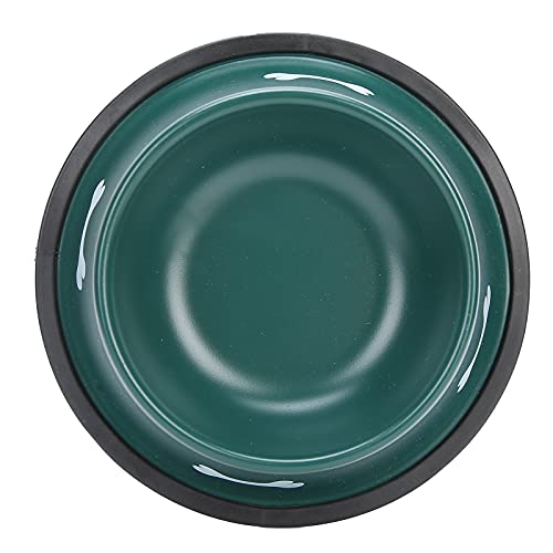 LUCKDANO Edelstahlhundschalen, Metallhundschalen Katzenfutterschale Haustier Fütterungsschale Stapelbare Welpen Geschirr Hundeschalen für Nahrung und Wasser für Innenkatzen Kleine Hunde (Green) von LUCKDANO