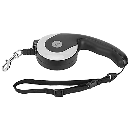 LUCKDANO Einziehbarer Hundeleine, Welpenleine -Hundeleine für Kleine Hunde mit LED -LED Leg Leg Lead Lease Leine für Kleine und Mittlere Große Hund (Dunkelgrau) von LUCKDANO