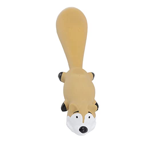 LUCKDANO Hund Quietschende Spielzeug, Hund Spielzeug für Kleine Hunde Welpe Latex Quietschend Hundekauen Interaktive Tierform Welpe Beißen für Kleine Mittelgroßen Großen (Weiß Gelb) von LUCKDANO