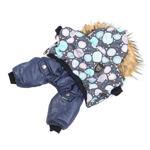 LUCKDANO Hunde Wintermantel, Hundjacken für Mittelgroße Hunde Hundejacke Warme Kapuze Verdickt EIN Stück Haustier Down Down Hundejacke Welpenmäntel für Kleine Mittlere Große (L) von LUCKDANO