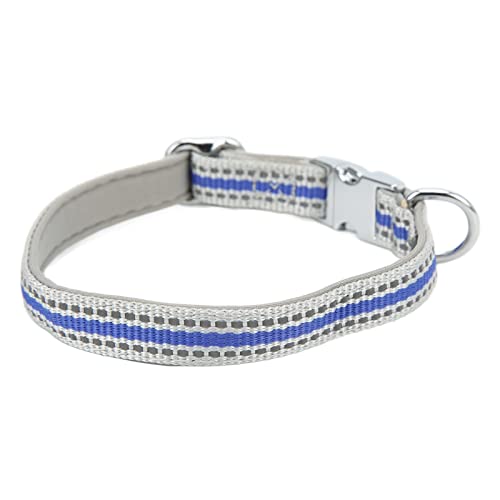LUCKDANO Hundehalsbänder für Kleine Hunde, Reflektierende Hundekragen Welpenkragen Verstellbare Sicherheit Nylonkragen mit Schnallen Weicher Atmungsaktiv (M) von LUCKDANO