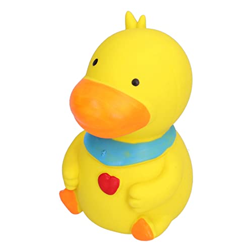 LUCKDANO Hundespielzeug Ente, Gummi Gummi Ente Lustige Quietschen für Hundepuppen Kauen Spielen (Yellow) von LUCKDANO