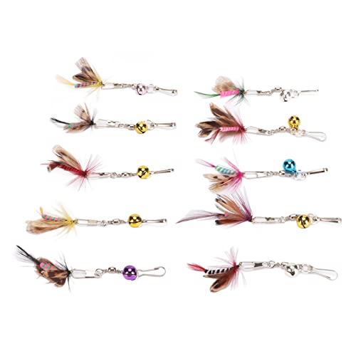 LUCKDANO Katzen Teaser Zauberstab, Katzenfeder Spielzeugkatze Zauberstab Attraktivität Attraktives Katzenstab -Spielzeugzubehör mit Pin Hook 10pcs Katzen Teaser Ersatz für Innenkatzen LUCKDANO Katzen Teaser Zauberstab, Katzenfeder Spielzeugkatze Zauberstab Attraktivität Attraktives Katzenstab -Spielzeugzubehör mit Pin Hook 10pcs Katzen Teaser Ersatz für Innenkatzen von LUCKDANO