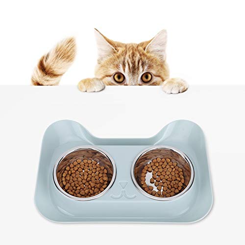 LUCKDANO Katzenfutter und Wasserschüssel Set, Katzenfutter Schüssel Welpe Schalen Edelstahl Wasser Futterbecken Fütterung Versorgung Doppelhunde Katzenschalen Futtermittelfutter für Kleine Katzen LUCKDANO Katzenfutter und Wasserschüssel Set, Katzenfutter Schüssel Welpe Schalen Edelstahl Wasser Futterbecken Fütterung Versorgung Doppelhunde Katzenschalen Futtermittelfutter für Kleine Katzen von LUCKDANO
