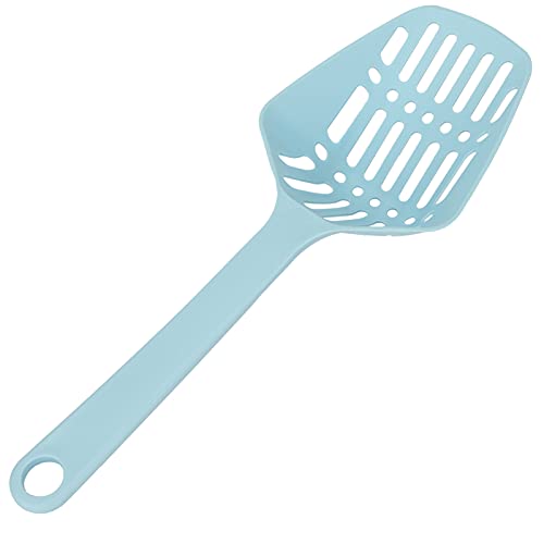 LUCKDANO Katzenstrauder -Schaufel, Pooper Schaufel Blocks Schöpfer Großer Katzenstreu Reinigung mit Rückenhaken Kunststoffstreu Sifter Scoop Haustier Vorräte für Katzen, 13,4x4,7in (Blue) von LUCKDANO