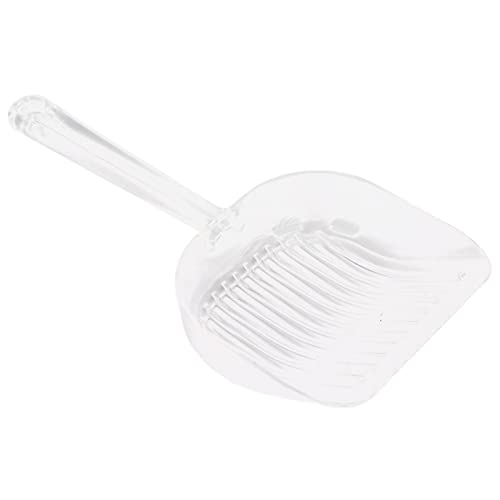 LUCKDANO Katzenstreu -Schaufel, Müllschaufel Kitty Wurf Scoop mit Ergonomischem Griff 5mm Abstandsfilterdesign Katzenkotschaufel für Katzenstreubox, 10.2x4.6x1.4in (Transparenter Kristallstil) von LUCKDANO