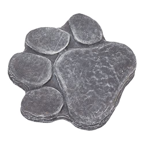 LUCKDANO Pet Memorial Steinhund Pawprint Memorial Steinhund Grabmarker Haustier Denkmal Schriftze Gartenstein für Rasenterrasse Im Freien (Felsgrau) von LUCKDANO