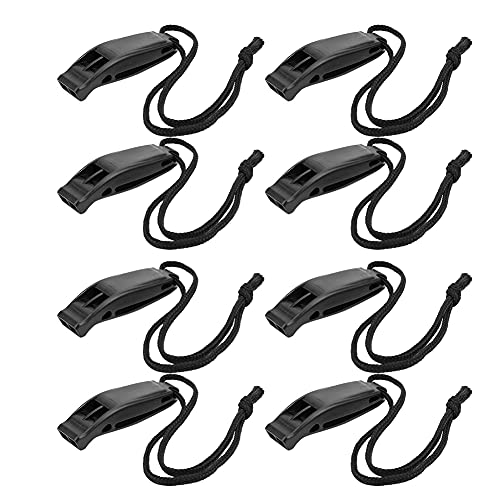 LUCKDANO Pfeife Notfall, Sicherheit Pfeife Notpfiff mit Leichtem Kunststoff für den Notfall (Black) von LUCKDANO